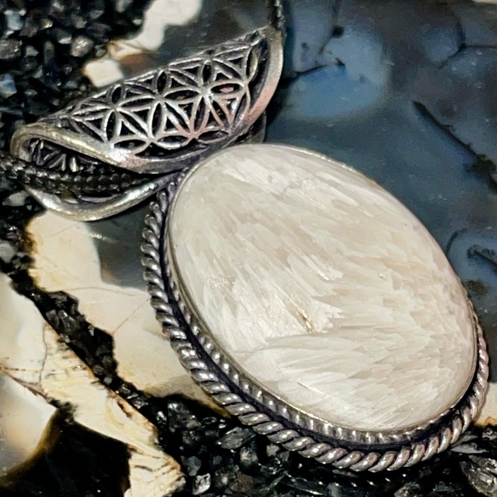 Scolecite Pendant  1 7/8”